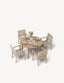 Royalcraft Outdoor Furniture Roma 4 Seater Round Sunray with Terrazzo Insert Dining Set with Roma Rope Stacking Chairs House of Isabella UK