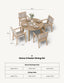 Royalcraft Outdoor Furniture Roma 4 Seater Round Sunray with Terrazzo Insert Dining Set with Roma Rope Stacking Chairs House of Isabella UK