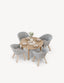 Royalcraft Outdoor Furniture Roma 4 Seater Round Sunray with Terrazzo Insert Dining Set with Sol Dining Chairs House of Isabella UK