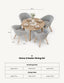Royalcraft Outdoor Furniture Roma 4 Seater Round Sunray with Terrazzo Insert Dining Set with Sol Dining Chairs House of Isabella UK