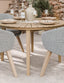 Royalcraft Outdoor Furniture Roma 4 Seater Round Sunray with Terrazzo Insert Dining Set with Sol Dining Chairs House of Isabella UK