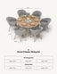 Royalcraft Outdoor Furniture Roma 6 Seater 150cm Round Sunray with Terrazzo Insert Dining Set with 6 Sol Dining Chairs House of Isabella UK