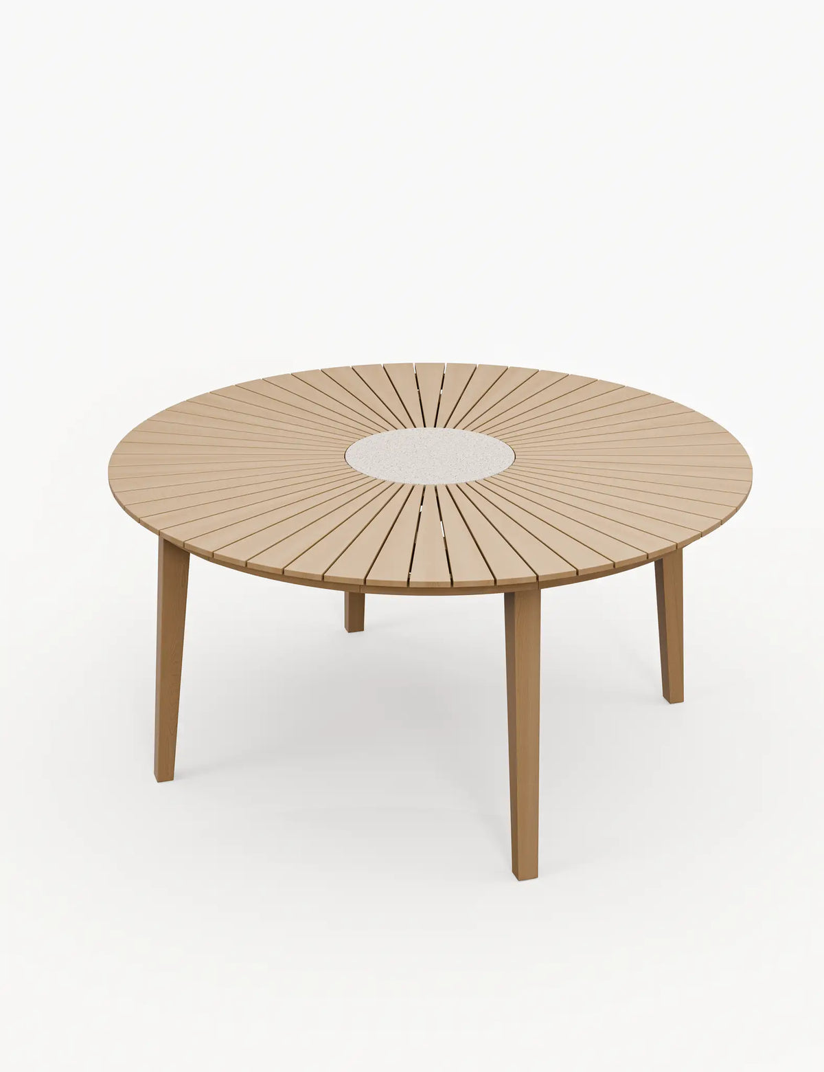 Royalcraft Outdoor Furniture Roma 6 Seater Round Sunray with Terrazzo Insert Dining Set with Eden Dawn Chairs House of Isabella UK