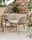 Royalcraft Outdoor Furniture Roma 6 Seater Round Sunray with Terrazzo Insert Dining Set with Eden Dawn Chairs House of Isabella UK