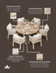 Royalcraft Outdoor Furniture Roma 6 Seater Round Sunray with Terrazzo Insert Dining Set with Roma Dining Chairs House of Isabella UK