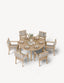 Royalcraft Outdoor Furniture Roma 6 Seater Round Sunray with Terrazzo Insert Dining Set with Roma Rope Stacking Chairs House of Isabella UK