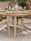Royalcraft Outdoor Furniture Roma 6 Seater Round Sunray with Terrazzo Insert Dining Set with Roma Rope Stacking Chairs House of Isabella UK