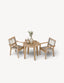 Royalcraft Outdoor Furniture Roma 80cm Round Sunray Bistro Set with Roma Rope Stacking Chairs House of Isabella UK