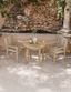 Royalcraft Outdoor Furniture Roma 80cm Round Sunray Bistro Set with Roma Rope Stacking Chairs House of Isabella UK