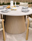 Royalcraft Outdoor Furniture Saturn 6 Seater Ellipse D Conical Dining Set with Roma Dining Chairs House of Isabella UK