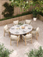 Royalcraft Outdoor Furniture Saturn 6 Seater Ellipse D Conical Dining Set with Roma Dining Chairs House of Isabella UK