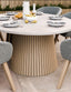 Royalcraft Outdoor Furniture Saturn 6 Seater Ellipse D Conical Dining Set with Sol Dining Chairs House of Isabella UK