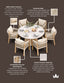 Royalcraft Outdoor Furniture Saturn 6 Seater Round Conical Dining Set with Roma Dining Chairs House of Isabella UK
