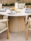 Royalcraft Outdoor Furniture Saturn 6 Seater Round Conical Dining Set with Roma Dining Chairs House of Isabella UK