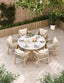 Royalcraft Outdoor Furniture Saturn 6 Seater Round Conical Dining Set with Roma Dining Chairs House of Isabella UK