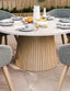 Royalcraft Outdoor Furniture Saturn 6 Seater Round Conical Dining Set with Sol Dining Chairs House of Isabella UK