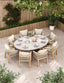 Royalcraft Outdoor Furniture Saturn 8 Seater Ellipse D Conical Dining Set with Roma Dining Chairs House of Isabella UK