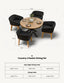 Royalcraft Outdoor Furniture Tuscany 4 Seater Round Dining Set with Eden Night Dining Chairs House of Isabella UK