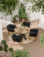 Royalcraft Outdoor Furniture Tuscany 4 Seater Round Dining Set with Eden Night Dining Chairs House of Isabella UK