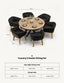 Royalcraft Outdoor Furniture Tuscany 6 Seater Round Dining Set with Eden Night Dining Chairs House of Isabella UK