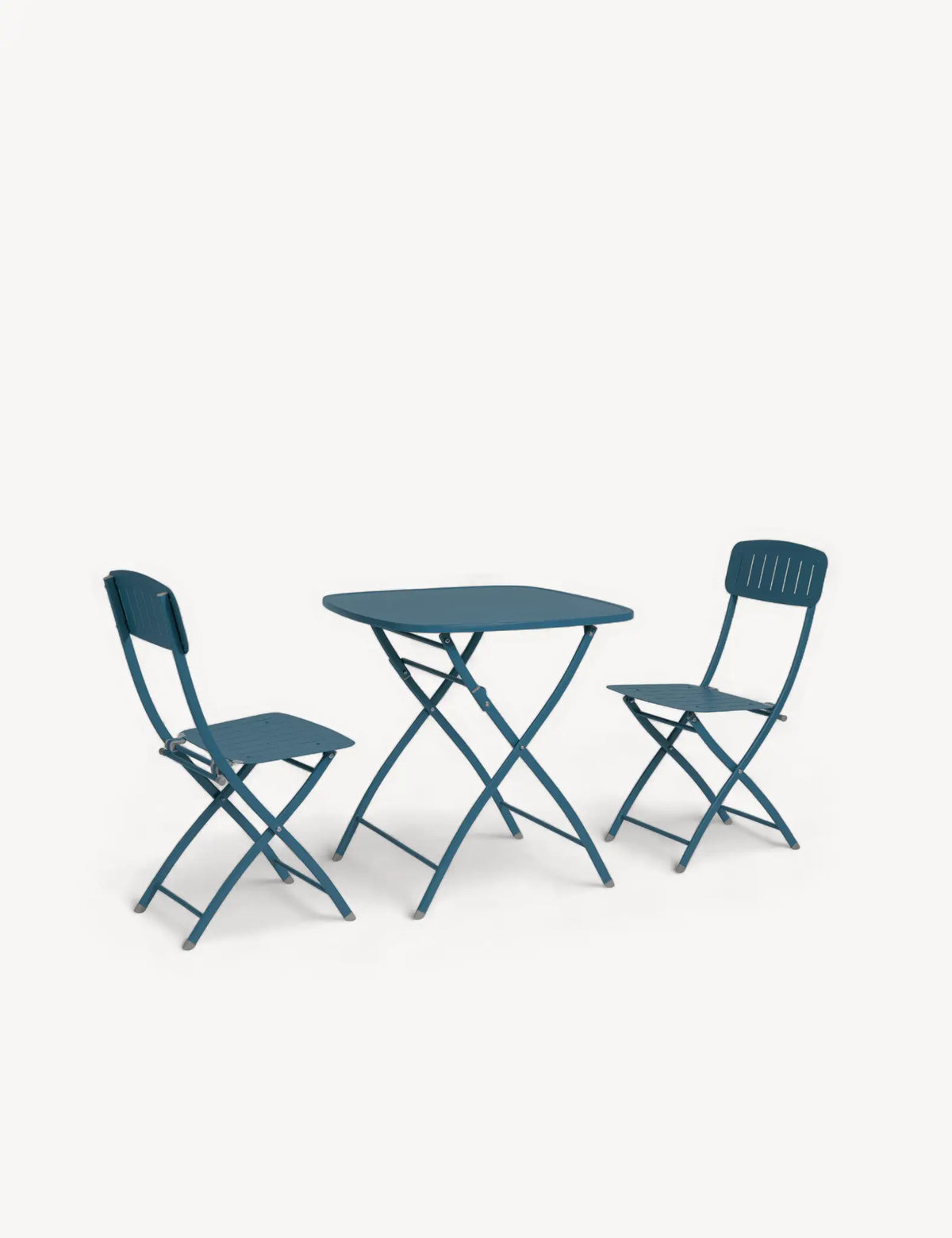 Royalcraft Outdoor Furniture Venice 2 Seater Folding Bistro Set in Caribbean Blue House of Isabella UK