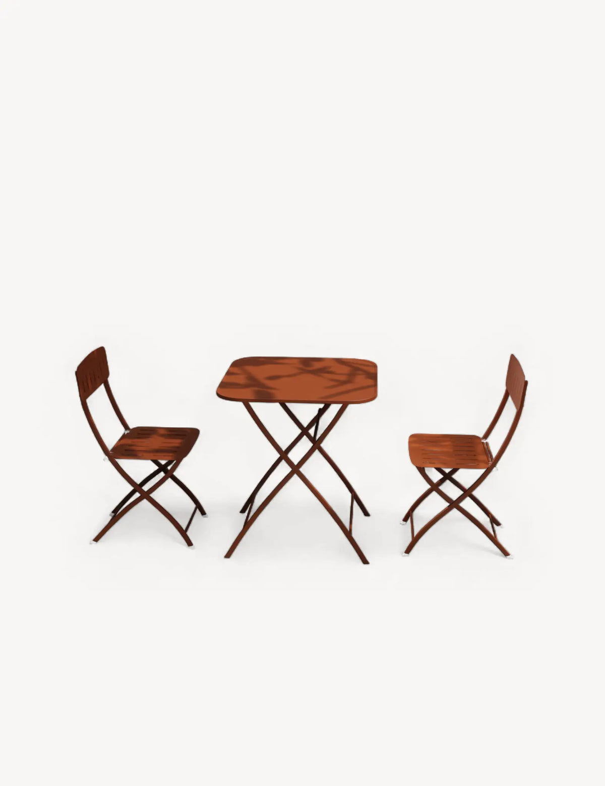 Royalcraft Outdoor Furniture Venice 2 Seater Folding Bistro Set in Cayenne Orange House of Isabella UK