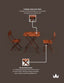 Royalcraft Outdoor Furniture Venice 2 Seater Folding Bistro Set in Cayenne Orange House of Isabella UK