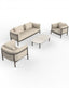 Royalcraft Outdoor Furniture ZOYA 4-Seater Lounging Set with Coffee Table House of Isabella UK
