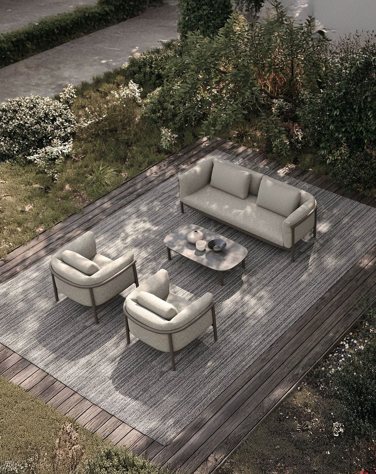 Royalcraft Outdoor Furniture ZOYA 4-Seater Lounging Set with Coffee Table House of Isabella UK