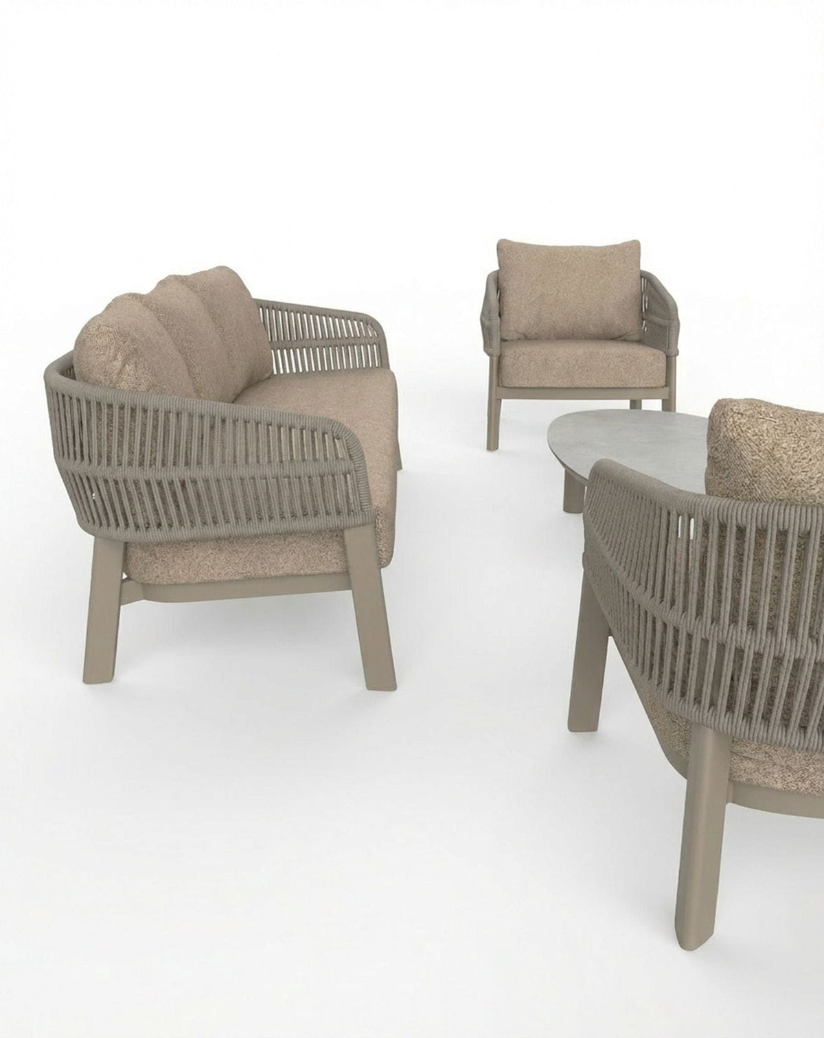 Royalcraft Outdoor Furniture ZURO 5-Seater Lounging Set with Coffee Table House of Isabella UK