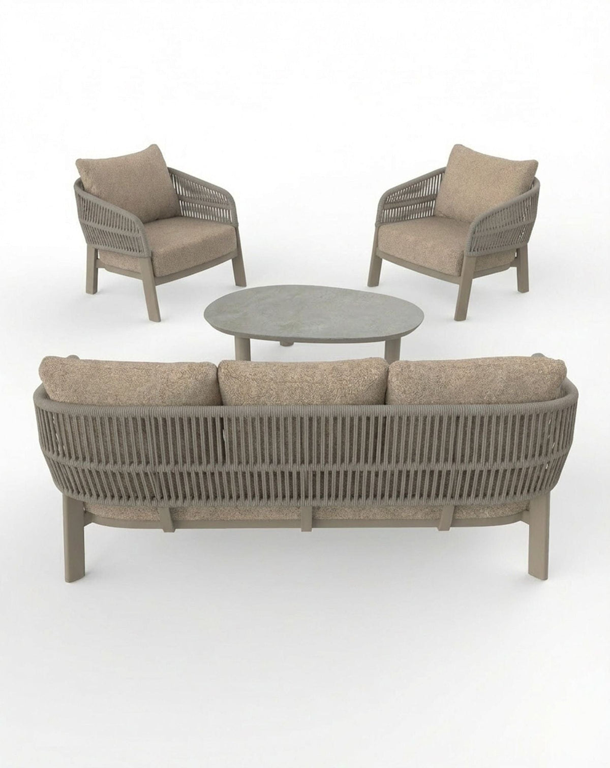 Royalcraft Outdoor Furniture ZURO 5-Seater Lounging Set with Coffee Table House of Isabella UK