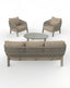 Royalcraft Outdoor Furniture ZURO 5-Seater Lounging Set with Coffee Table House of Isabella UK