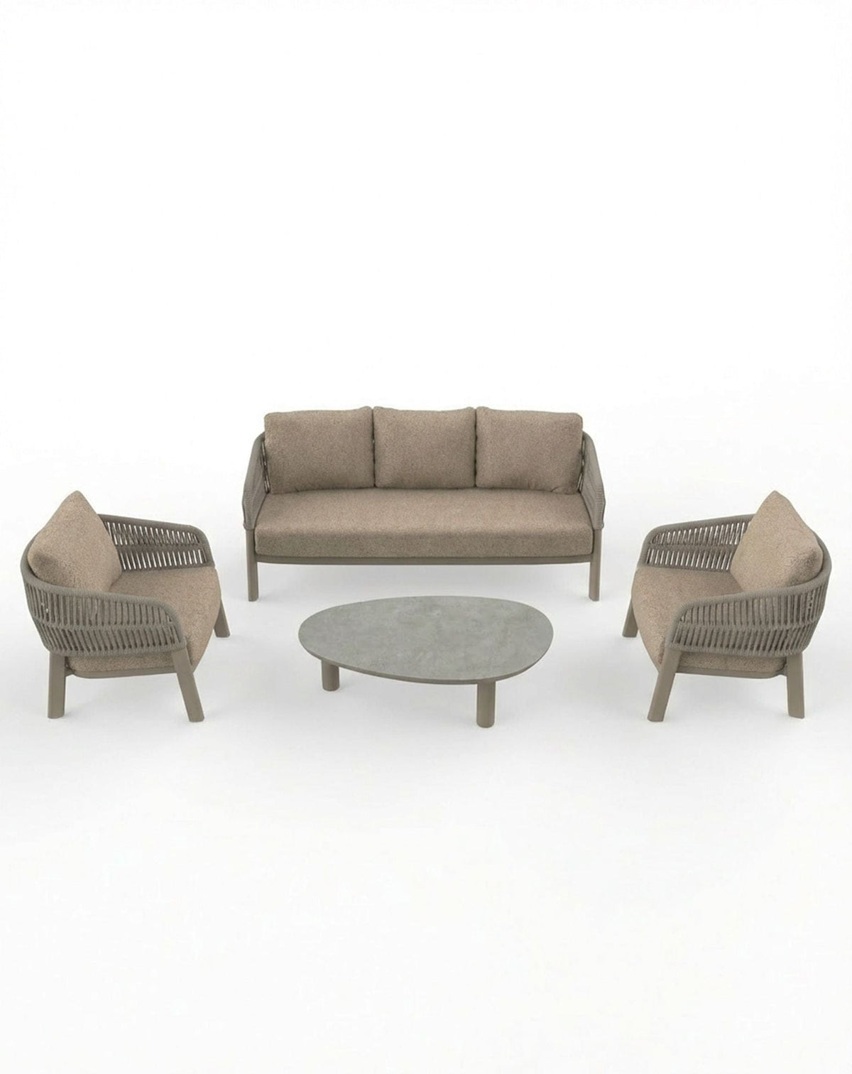 Royalcraft Outdoor Furniture ZURO 5-Seater Lounging Set with Coffee Table House of Isabella UK