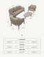 Royalcraft Outdoor Furniture ZURO 5-Seater Lounging Set with Coffee Table House of Isabella UK