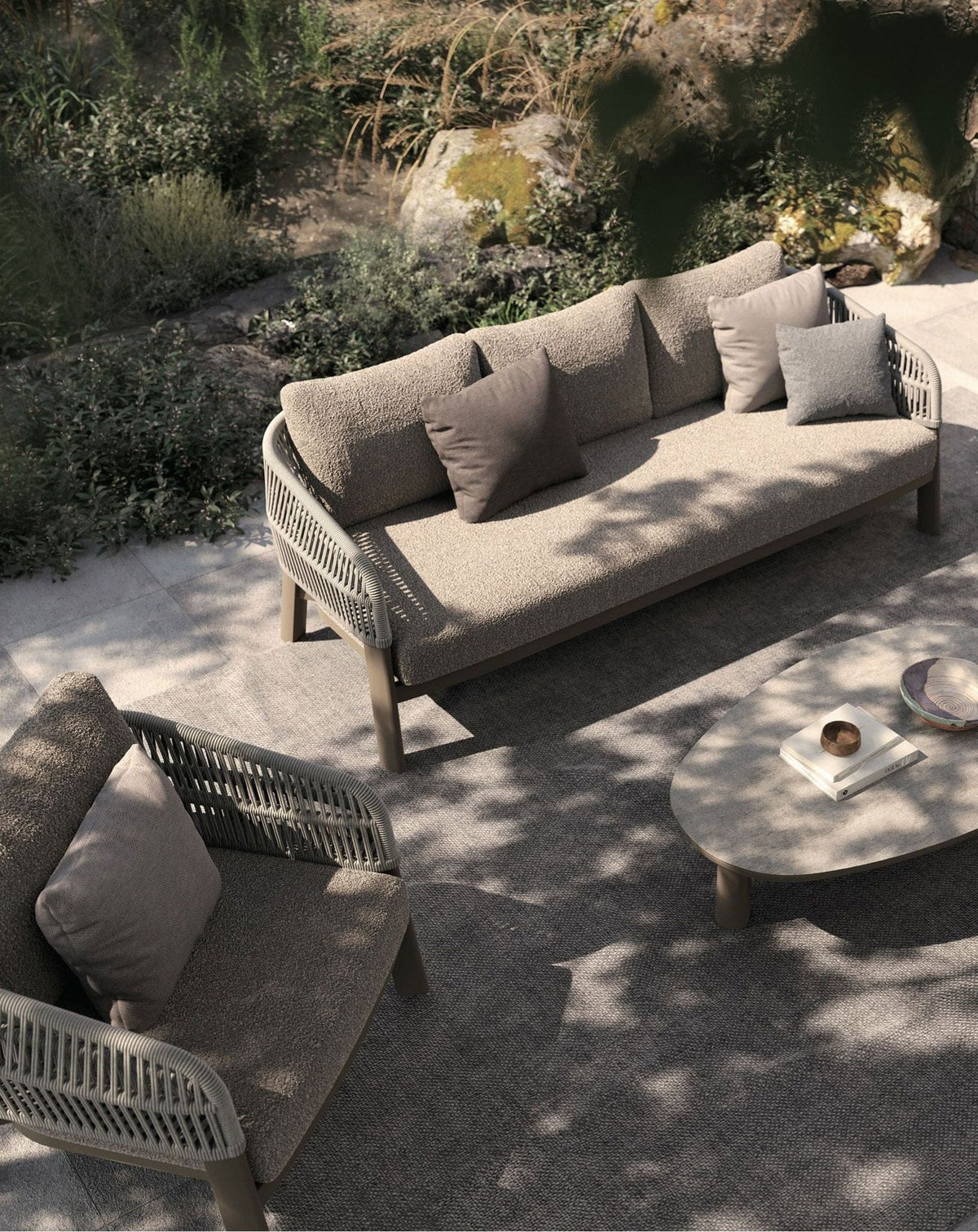 Royalcraft Outdoor Furniture ZURO 5-Seater Lounging Set with Coffee Table House of Isabella UK