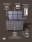 Royalcraft Outdoor Storage Box Charcoal Weave 510L KD Cushion Storage Box House of Isabella UK