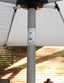 Royalcraft Parasols Crank and Tilt LED Strip Parasol - Ivory House of Isabella UK