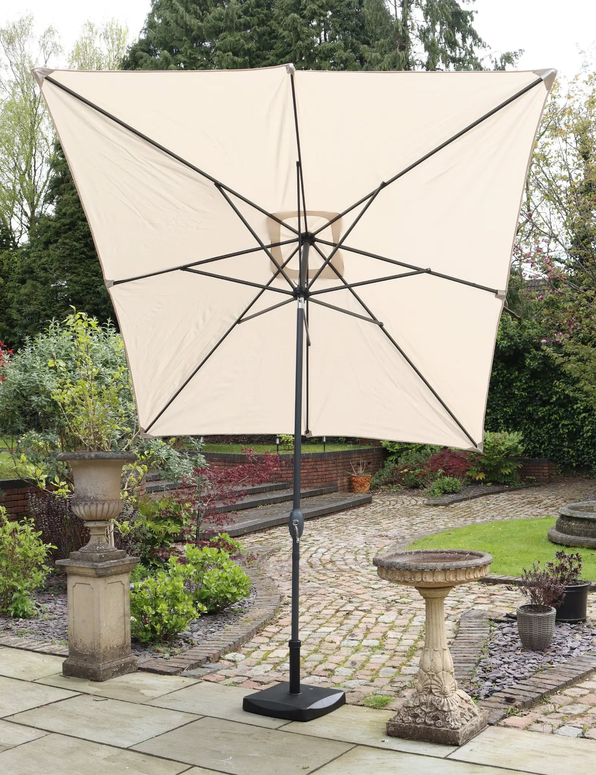 Royalcraft Parasols Crank and Tilt Rectangular Parasol - Ivory House of Isabella UK