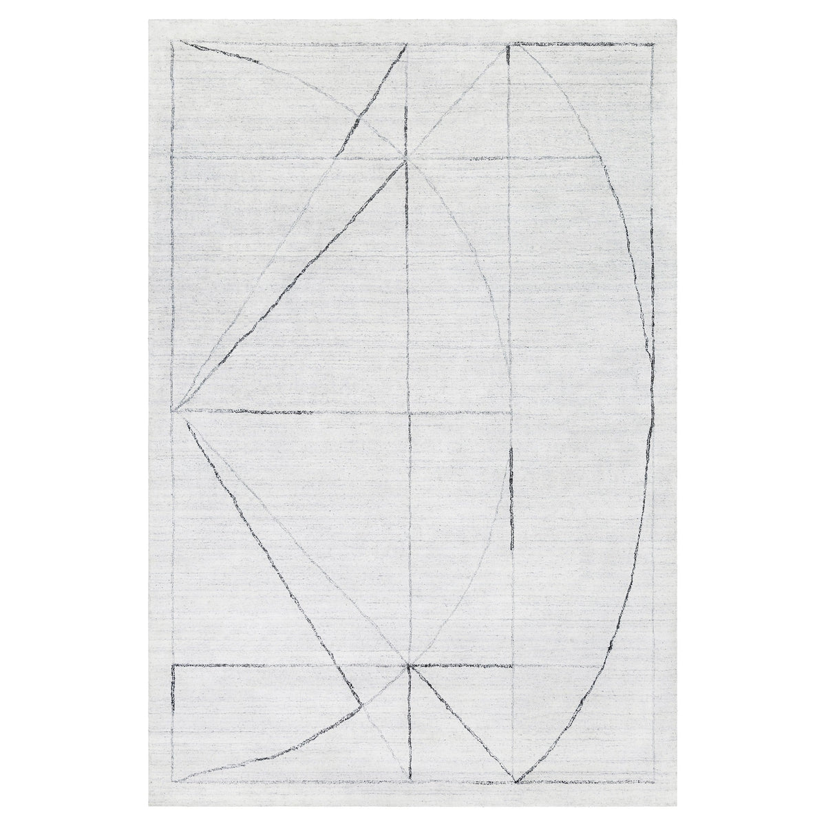 Costilla Modern Rug in White - 274 x 396 cm
