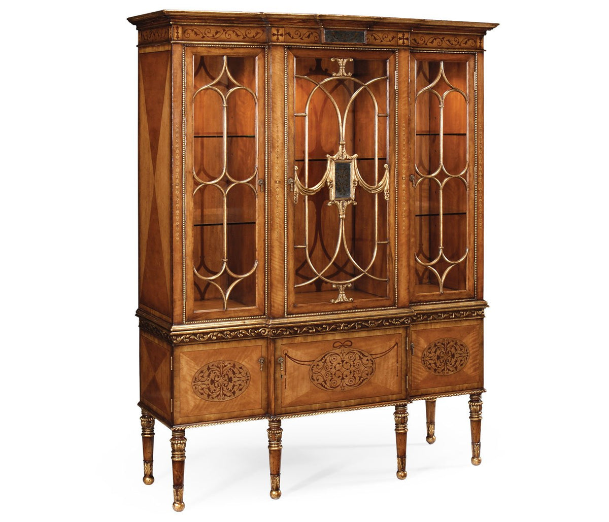 Satinwood Display Cabinet