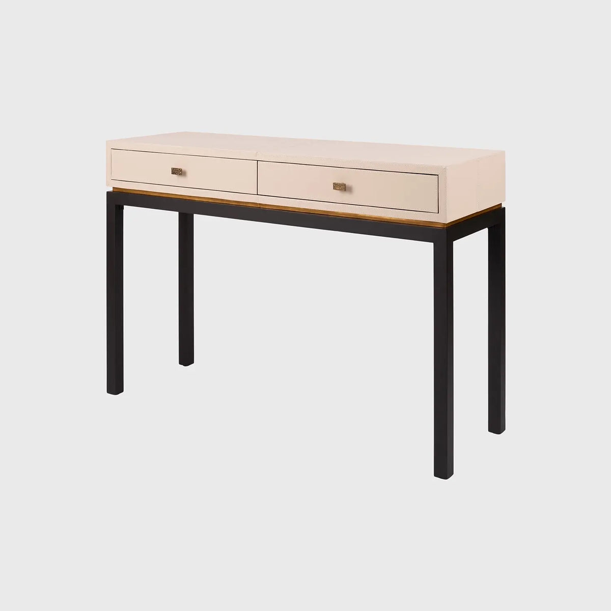 Barrington Console 2 Drawer Pumice Leather