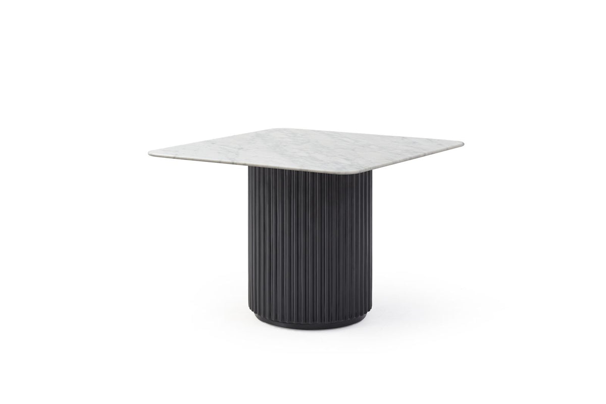 Lantine Marble Side Table - Matt Black