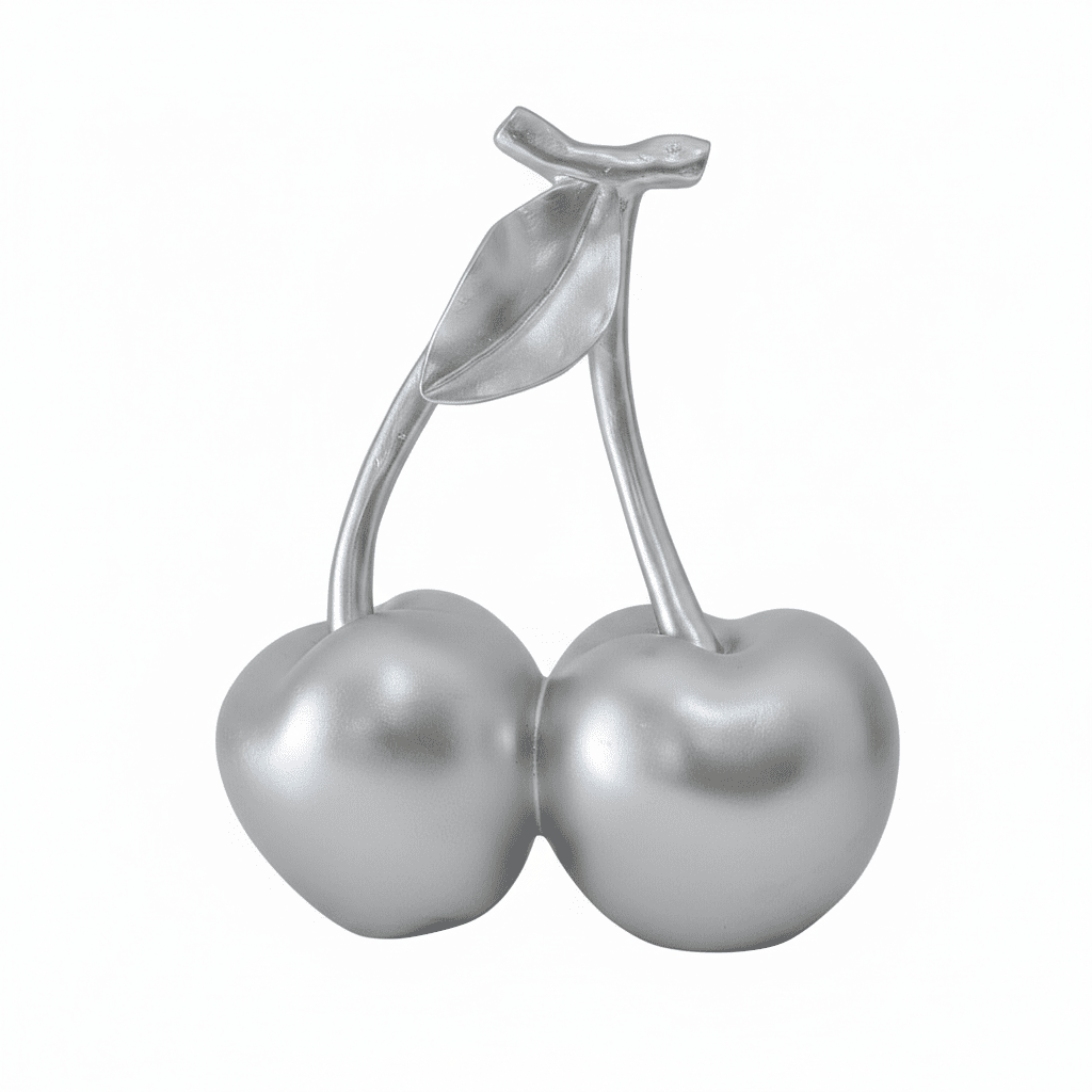 Silver Decorative Cherry Ornament
