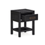 Soho Black Oak Veneer 1 Drawer Bedside Table
