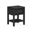 Soho Black Oak Veneer 1 Drawer Bedside Table