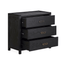 Soho Black Oak Veneer 3 Drawer Chest