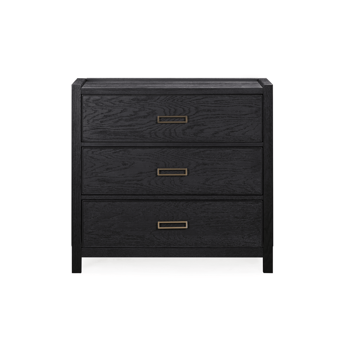 Soho Black Oak Veneer 3 Drawer Chest
