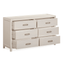 Soho Cream Oak Veneer 6 Drawer Chest
