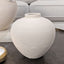 Solis Medium Rounded Stone Ceramic Neutral Vase
