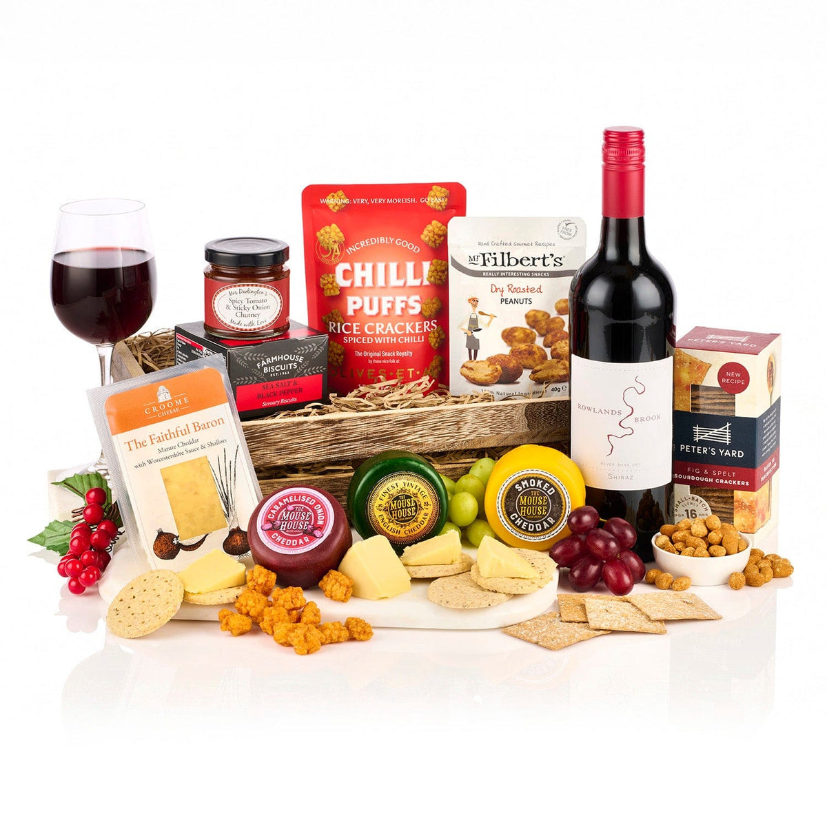 Spicers Of Hythe Gifts & Hampers The Decadent Deli | Red Wine & Cheese Hamper | Christmas 2026 House of Isabella UK